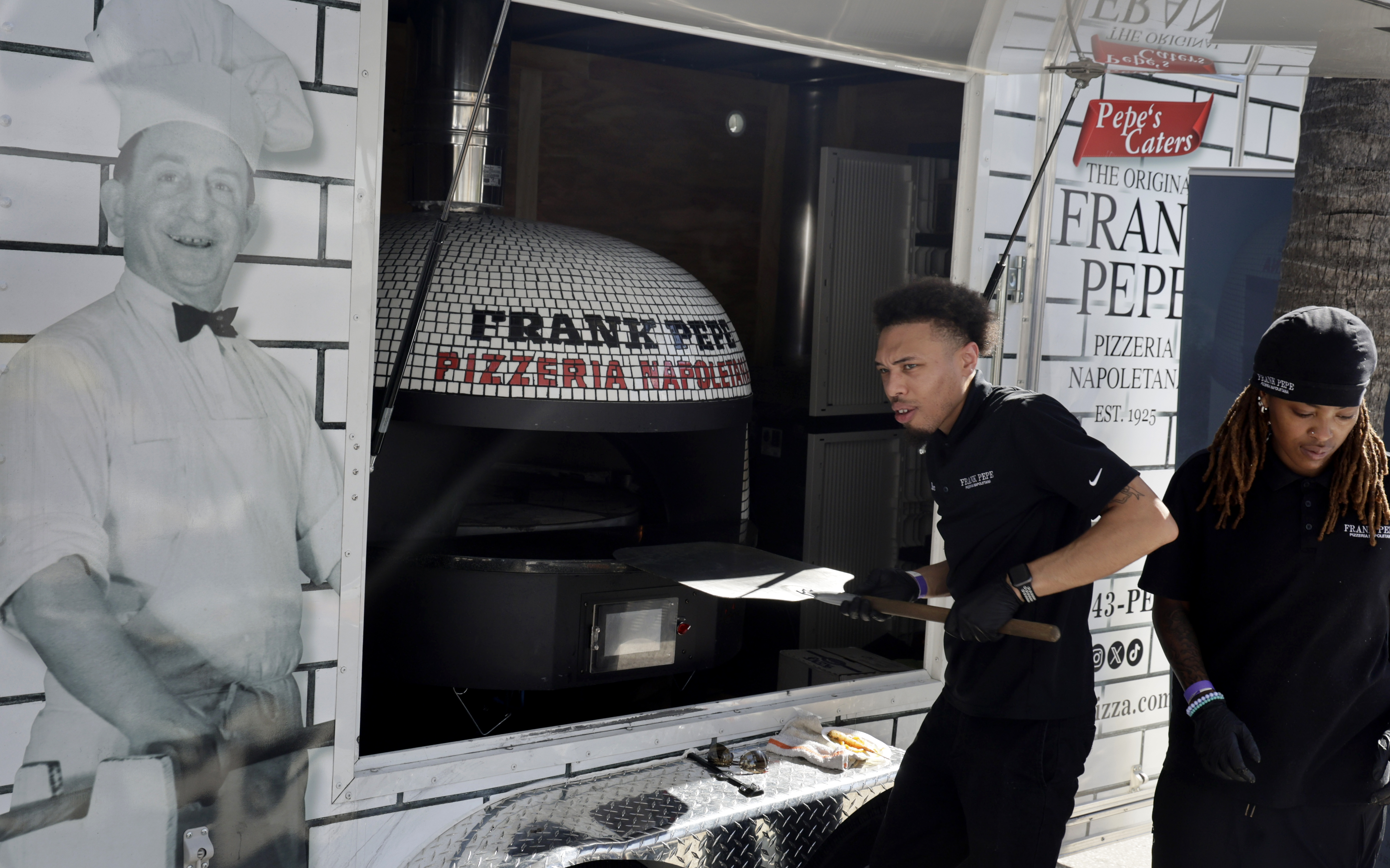 Fresh pizzas from Frank Pepe during the Visit Lauderdale Food...