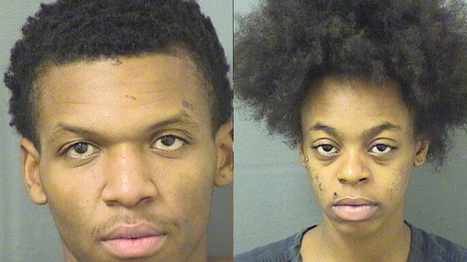 Isaiah Thurston and Jakeria Riley mugshots courtesy of the Palm Beach County Sheriff's Office.