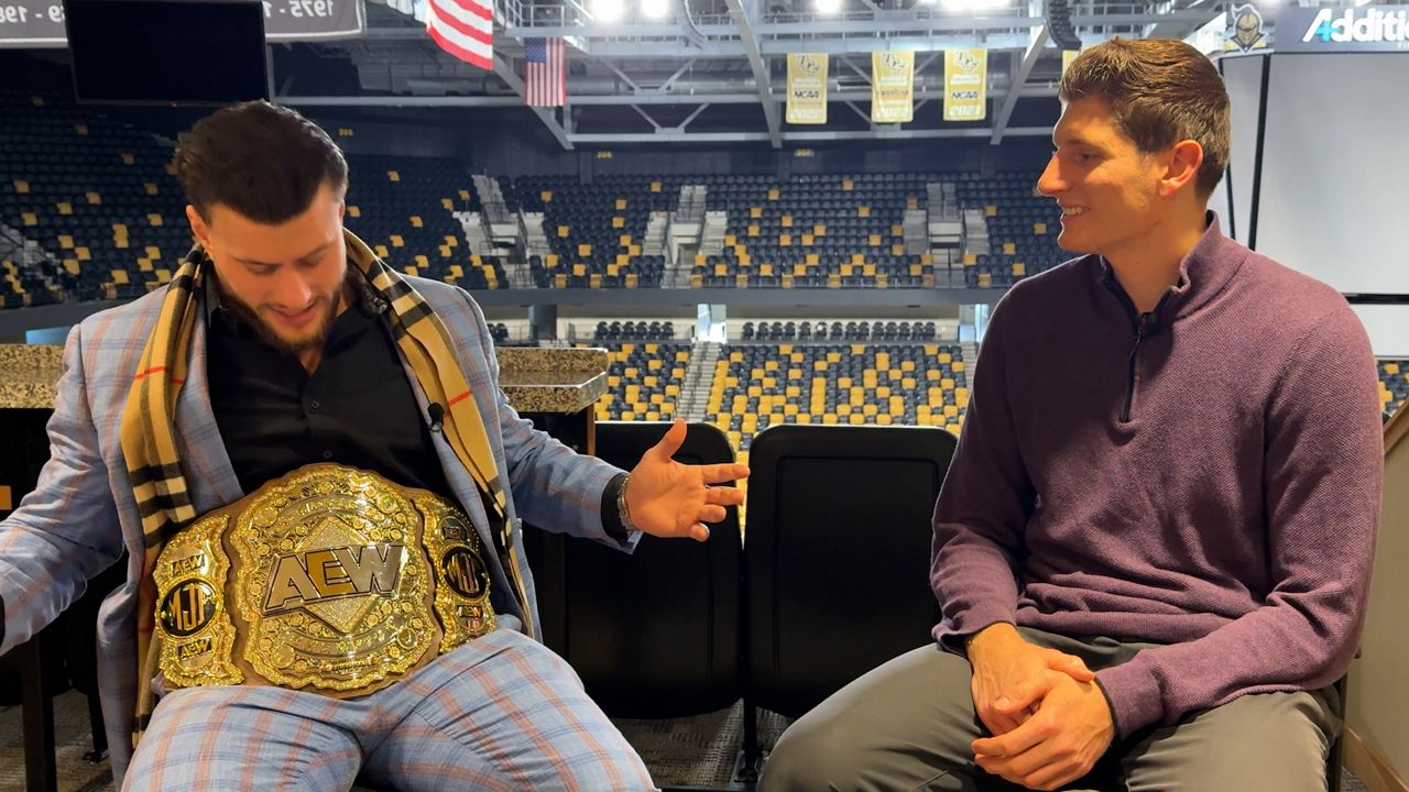 AEW's MJF and Thomas Cook talk ahead of Wednesday's AEW Dynamite. (Spectrum News)