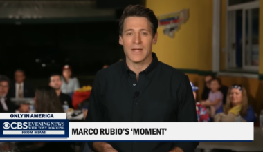 Tony Dokoupil Salutes Marco Rubio, Cries Over Miami on CBS Evening News