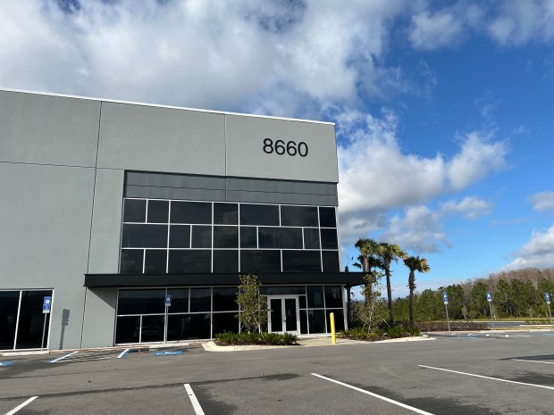 The Beachline Logistics Center, a 439,945-square-foot industrial facility located at 8660 Transport Dr. in east Orange County, was toured by ICE representatives last week, local media reported. From Jan. 15, 2026. (Roger Simmons/Orlando Sentinel)