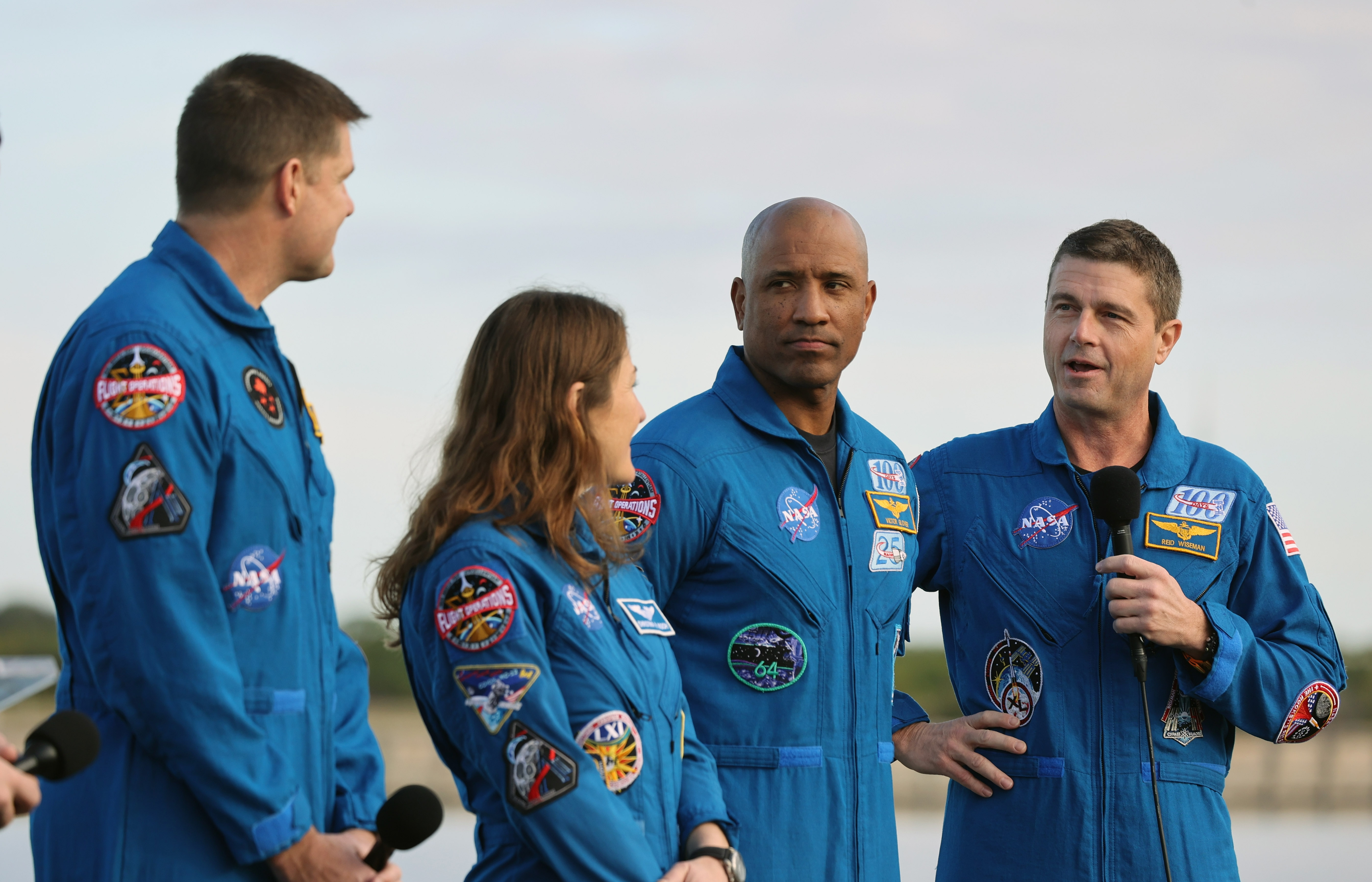 Left to Right, Artemis II crew: Jeremy Hansen, mission specialist,...