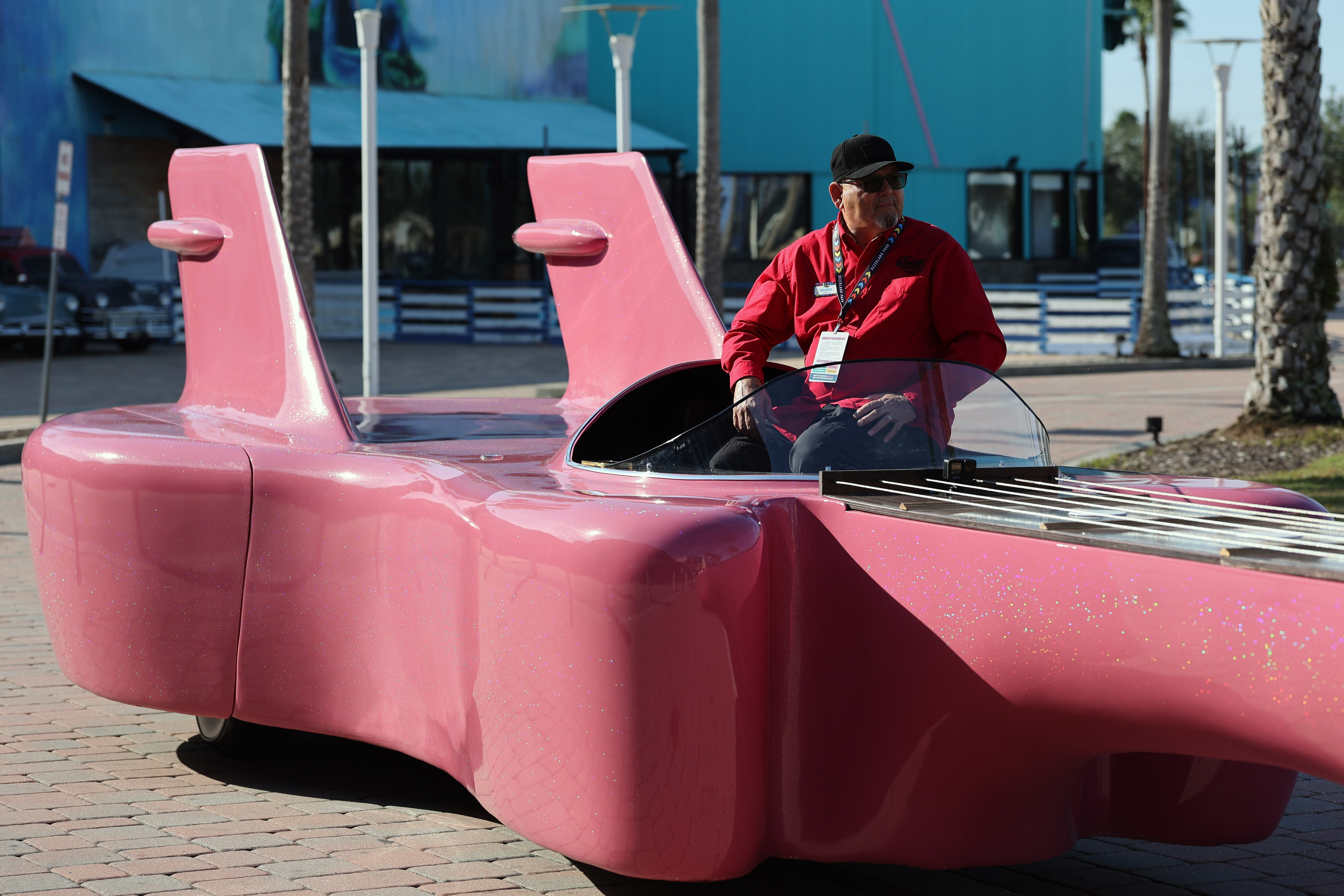 Mechanic Orlando NuÃ±ez in the cockpit of the restored Elvis...