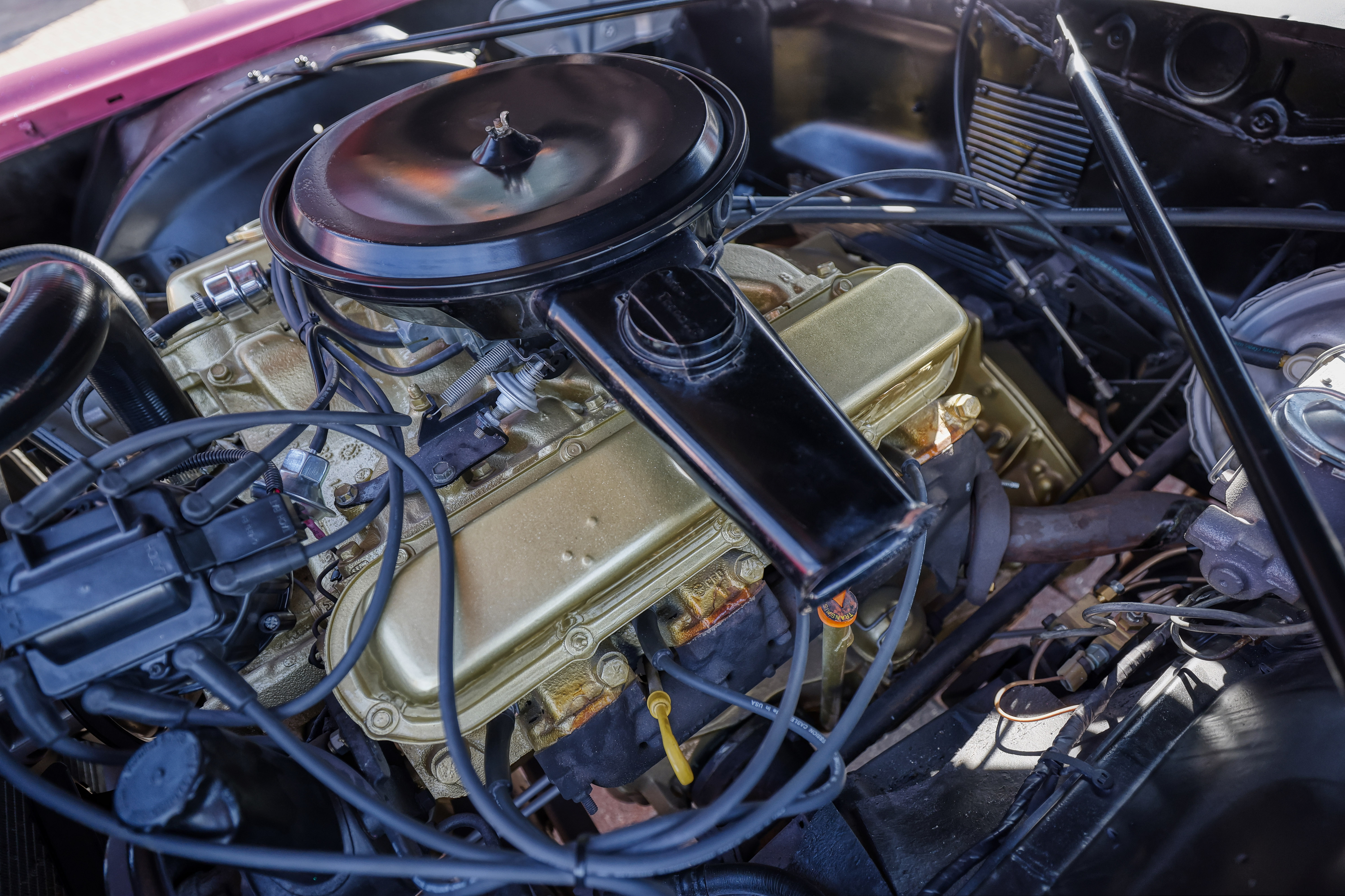 Detail of the 450 horsepower V8 engine â Media preview...