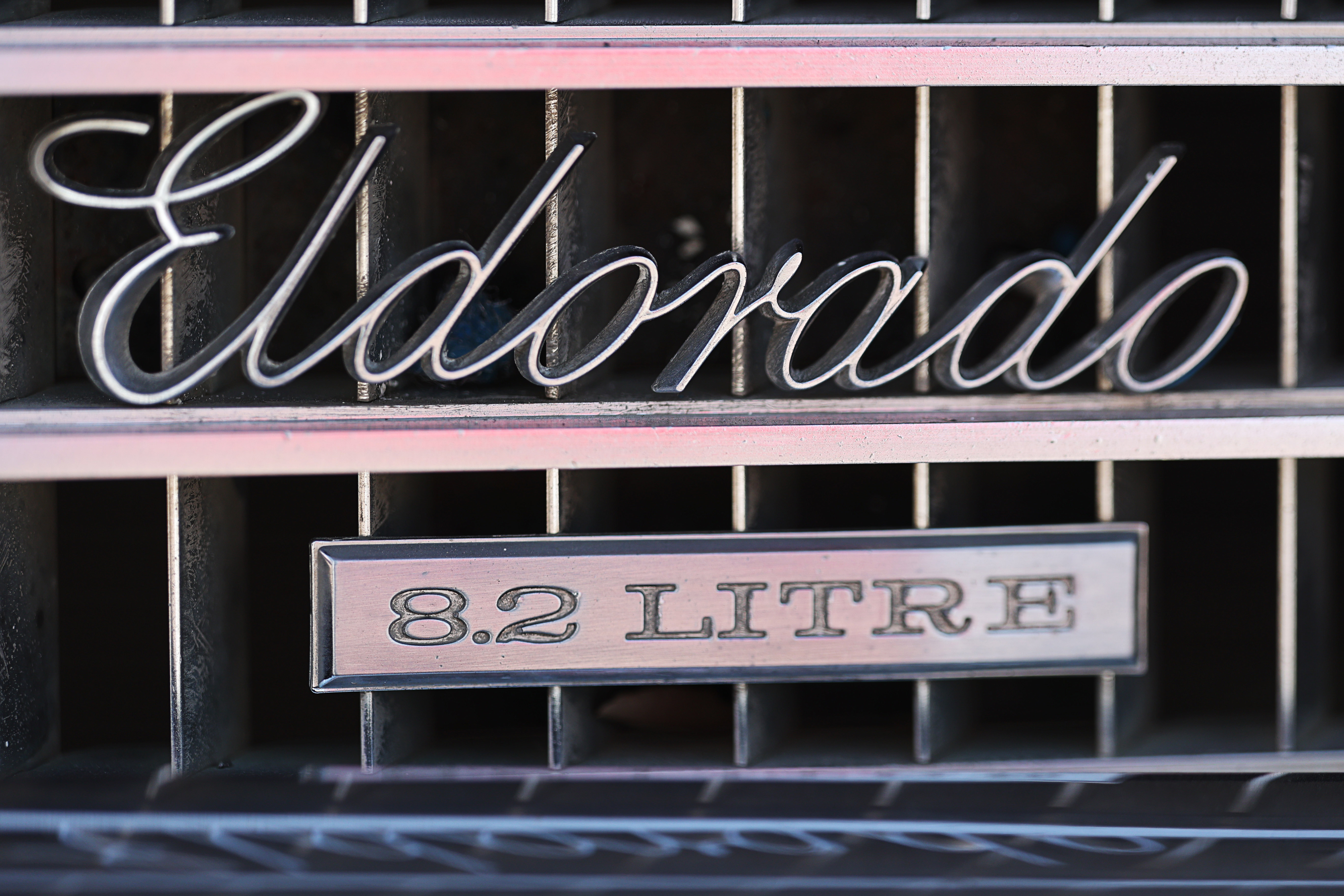 Eldorado badge of the restored Elvis guitar-shaped car that is...
