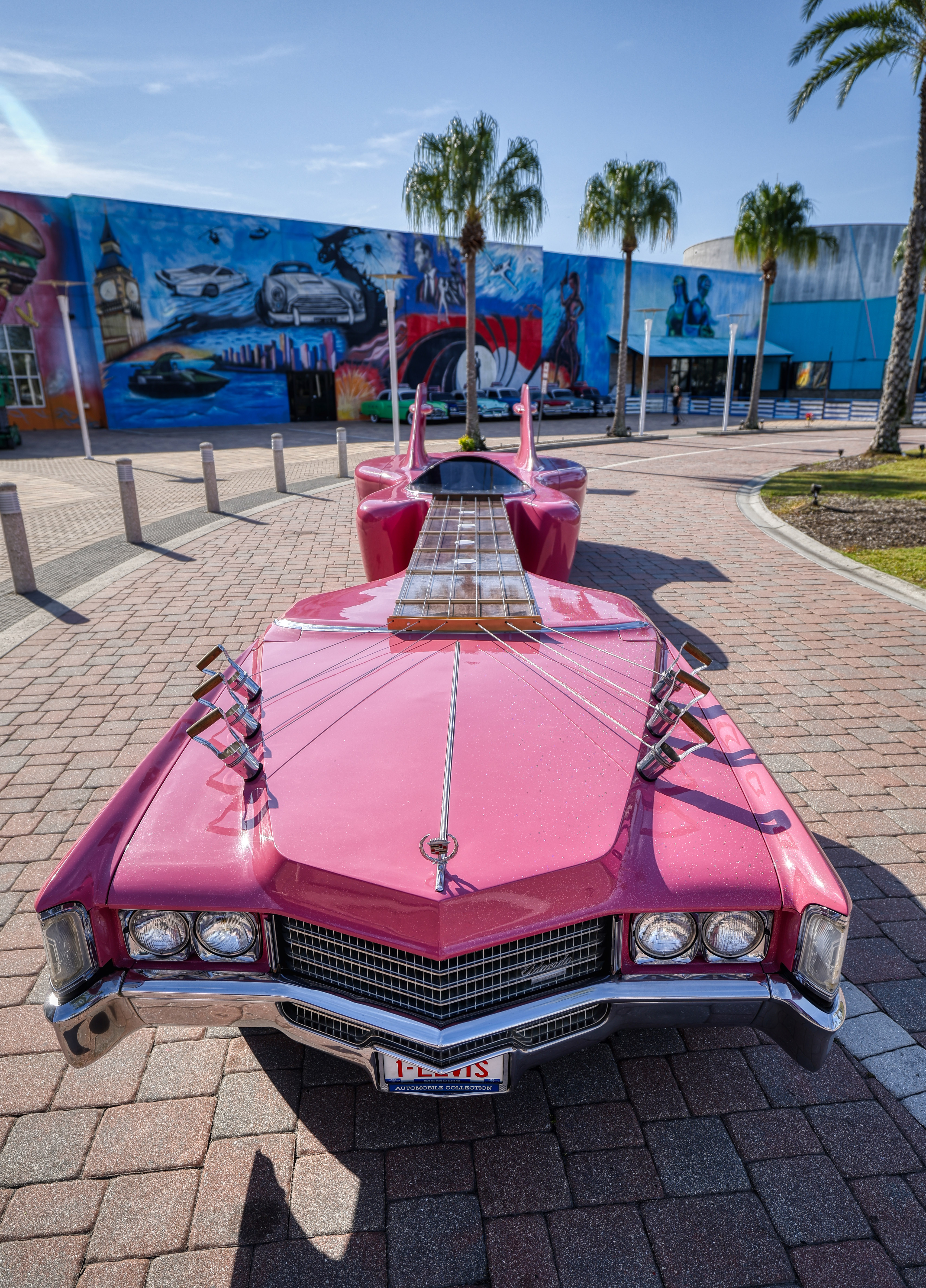 Media preview of the restored Elvis guitar-shaped car that is...