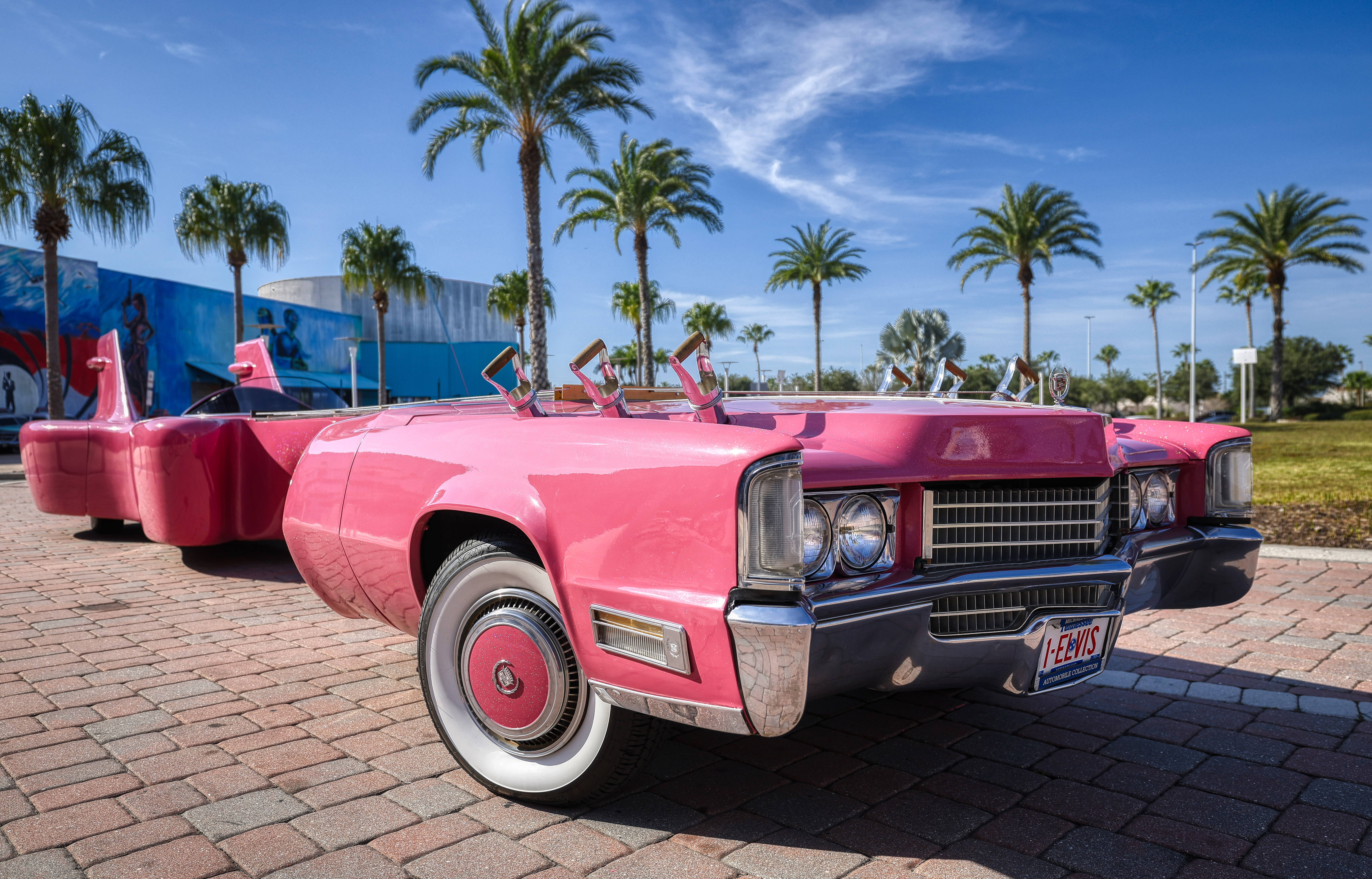 Media preview of the restored Elvis guitar-shaped car that is...