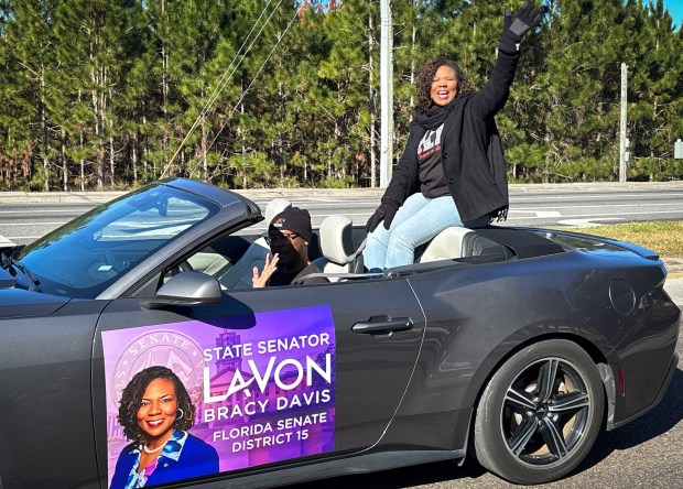Florida State Senator LaVon Bracy Davis waves to spectators during Ocoee's 18th Annual Dr. Martin Luther King, Jr., Unity Parade on Monday, January 19, 2026. (Rich Pope/Orlando Sentinel)