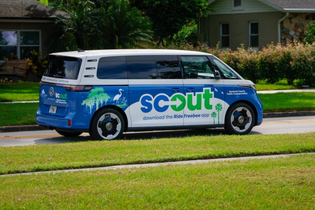 Seminole County's new on-demand public transportation service, Scout will eventually replace most Lynx bus routes throughout the county. (Rich Pope/Orlando Sentinel)