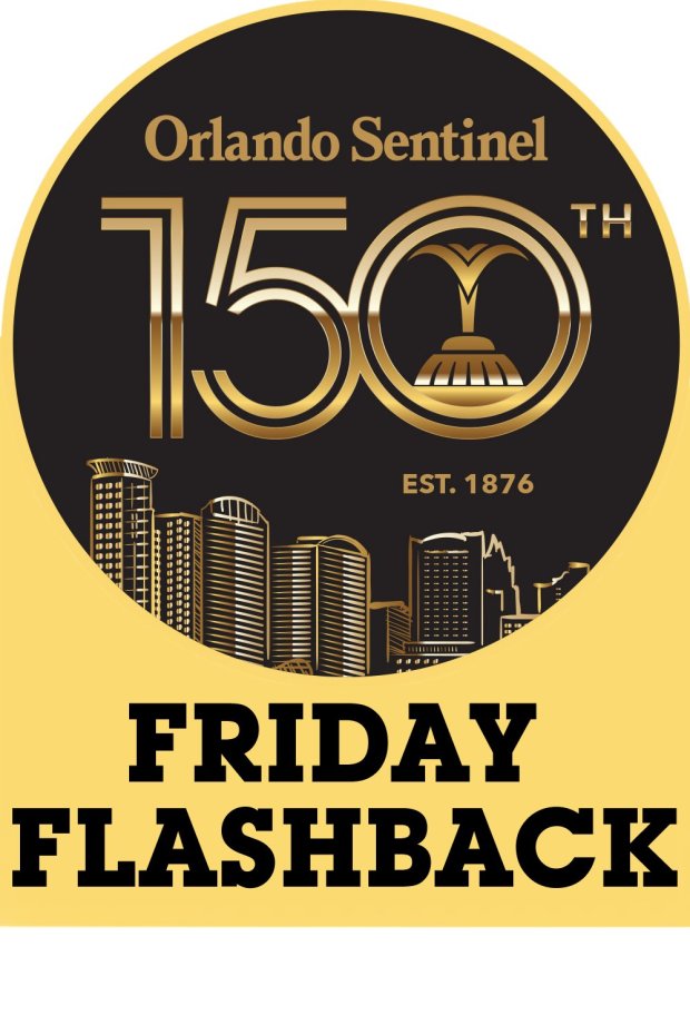 Orlando Sentinel 150th birthday logo for Friday Flashback feature