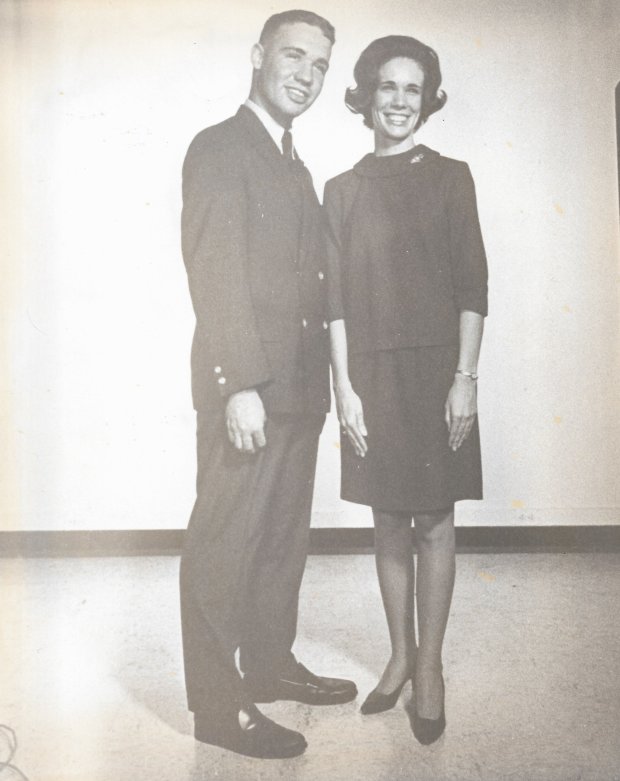FTU charter class freshmen Chris Schmidt and Brenda Stibbins shared their thoughts on the new school with the Orlando Sentinel in 1968. Schmidt, from Oak Ridge High School, predicted FTU "will be THE school of the future as far as Florida goes." (Sentinel file)
