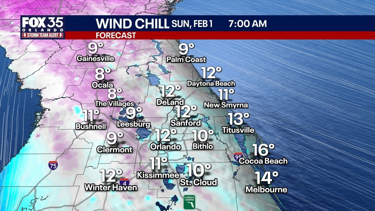 Orlando cold forecast: Frigid temperature on the way