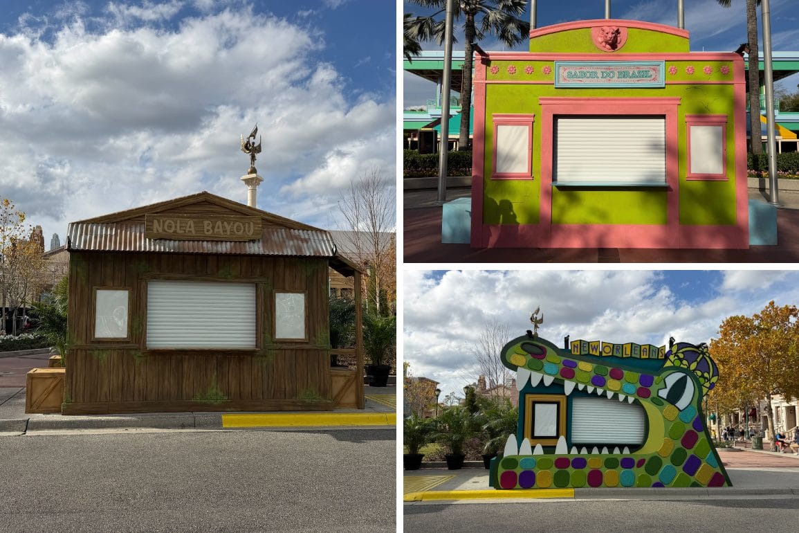 First Mardi Gras Booths Appear at Universal Studios Florida