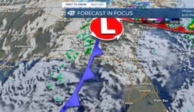 Brief warm up and spotty showers to end the week