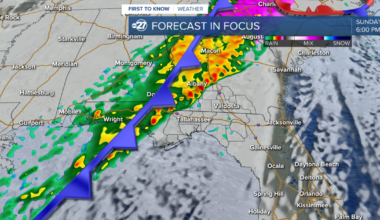 Stormy Sunday evening in store