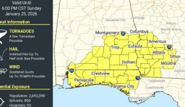 Tornado Watch issued for parts of Southwest Georgia