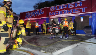 2 hospitalized after vehicle crashes into Tampa supermarket