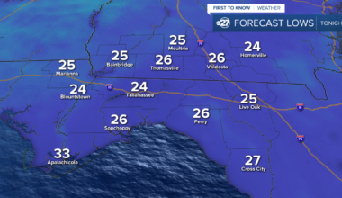 Temperatures take a drop overnight Sunday