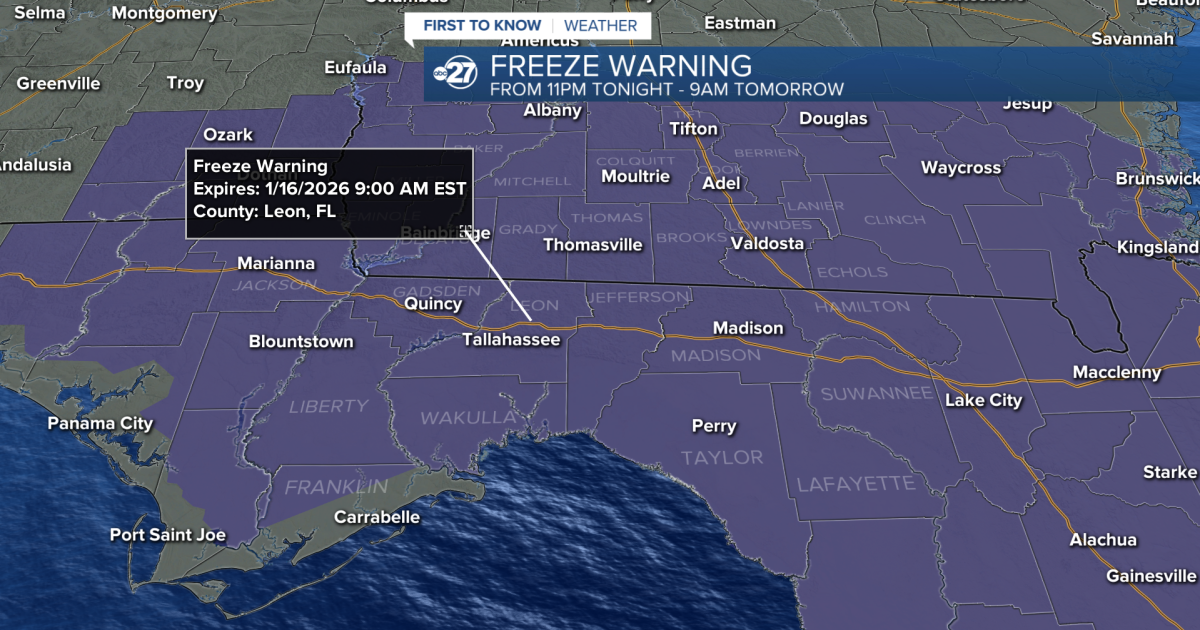 First To Know Weather - A Hard Freeze Tonight