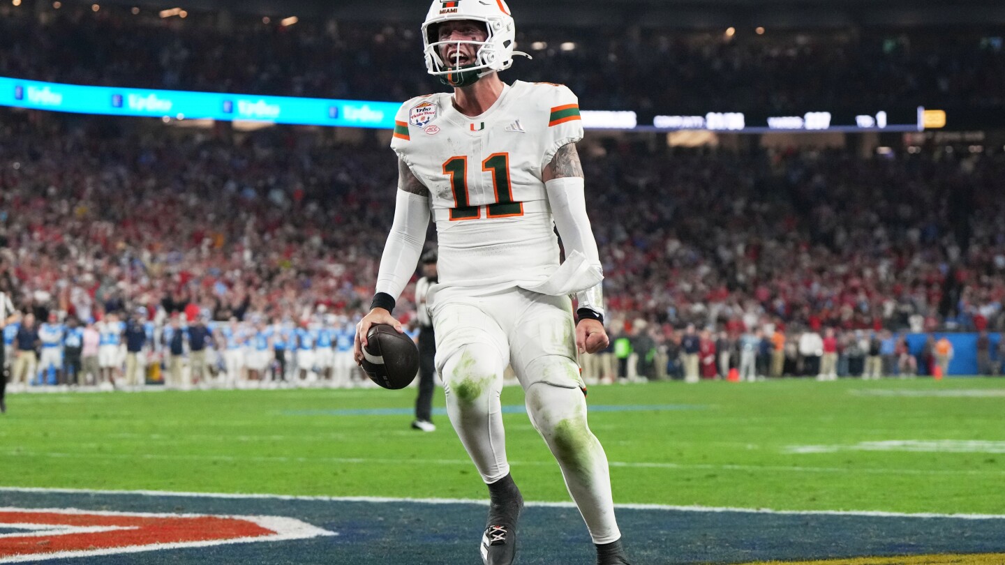 Miami earns hometown title shot with 31-27 win over Ole Miss in Fiesta Bowl