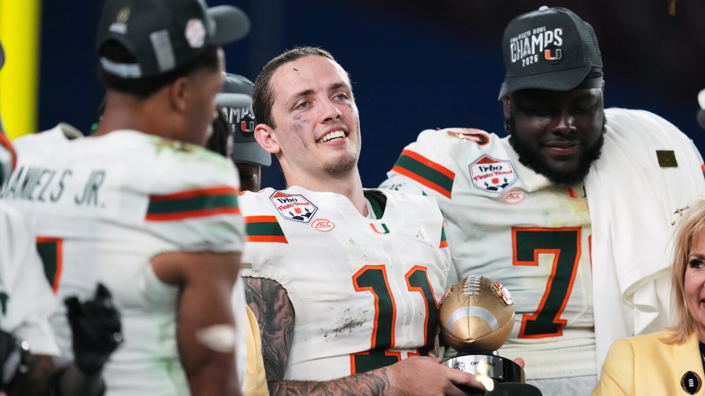 Carson Beck's college career set to end when Miami faces Indiana in CFP finale