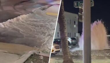 Video shows massive water main break that left neighbors without water in Hollywood – NBC 6 South Florida