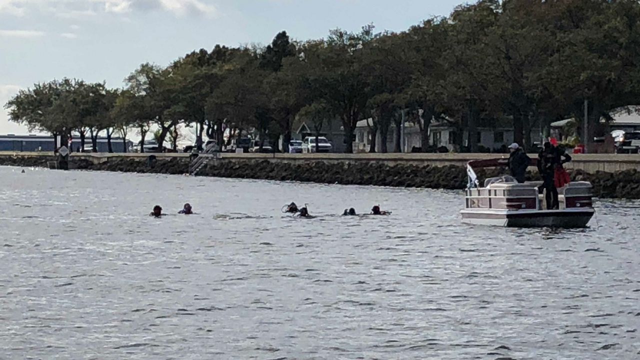 Now that the Gasparilla Pirate Fest is over, workers and volunteers on land and in the water are spending time cleaning up thousands of strings of beads handed, or tossed, out during Saturday's Parade of Pirates. (File Photo)