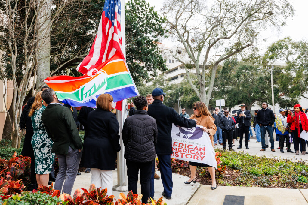 St. Pete flag raising honors 100 years of Black History Month  – The Crow's Nest