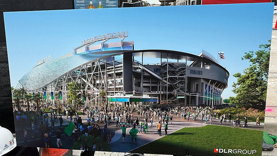 Construction underway at Camping World Stadium in Orlando