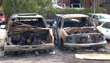 Investigation underway after fire at Miami Gardens auto repair shop leaves multiple cars charred - WSVN 7News | Miami News, Weather, Sports