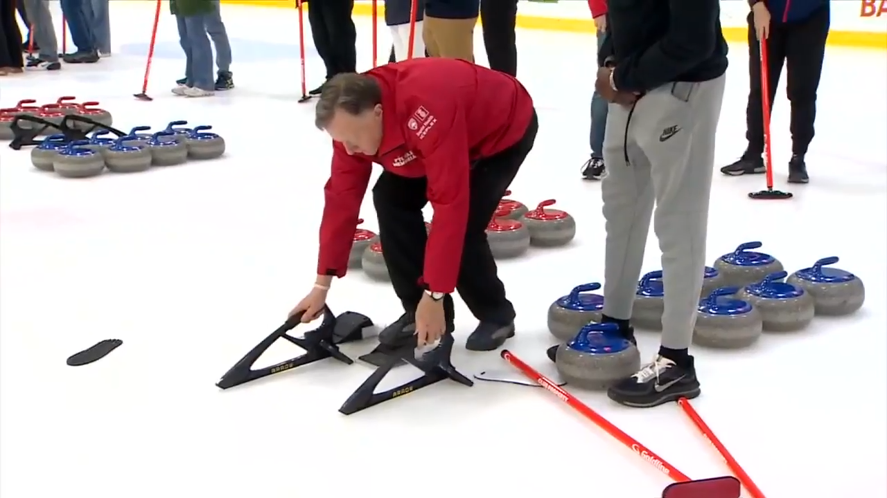 People take on the sport of curling at the Baptist Health IcePlex in Fort Lauderdale - WSVN 7News | Miami News, Weather, Sports
