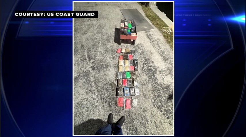 Over $1M worth of illegal drugs seized off shores of Miami, Coast Guard says; 2 in custody - WSVN 7News | Miami News, Weather, Sports