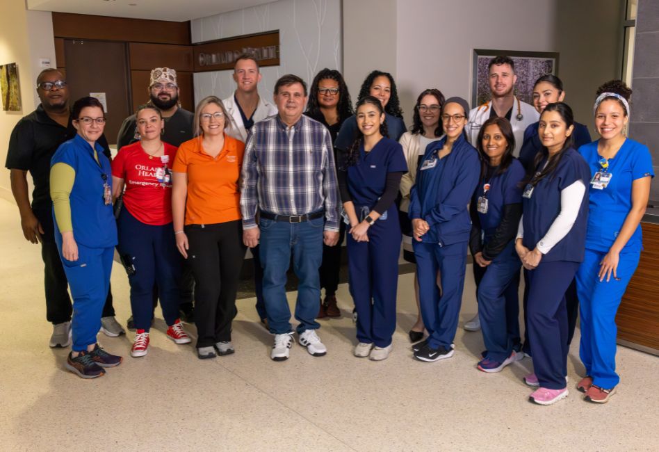 Orlando Health Emergency Room – Osceola Patient Reunites with Care Team After Life-Saving Heart Attack Response
