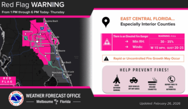 ‘Red Flag’ warning Thursday afternoon due to elevated fire danger – Orlando Sentinel