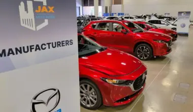 Cars on display at the Jacksonville International Auto Show