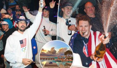 USA hockey team's gold medal celebration revealed