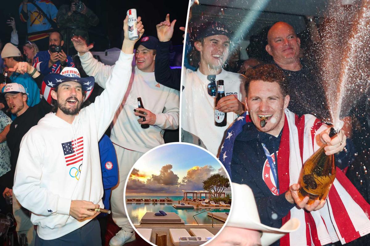 USA hockey team's gold medal celebration revealed