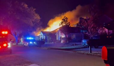 Flames seen ripping through DeBary home