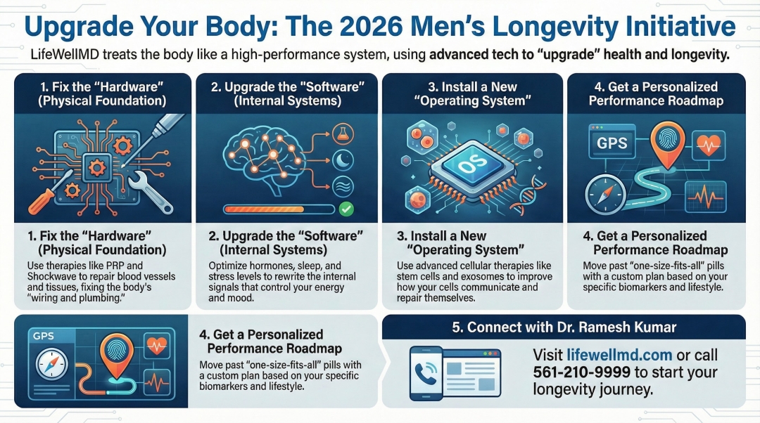 Florida Physician Launches 2026 “Hardware and Software” Men’s Longevity Initiative Integrating PRP, Shockwave, Hormone Optimization, and Advanced Cellular Therapies