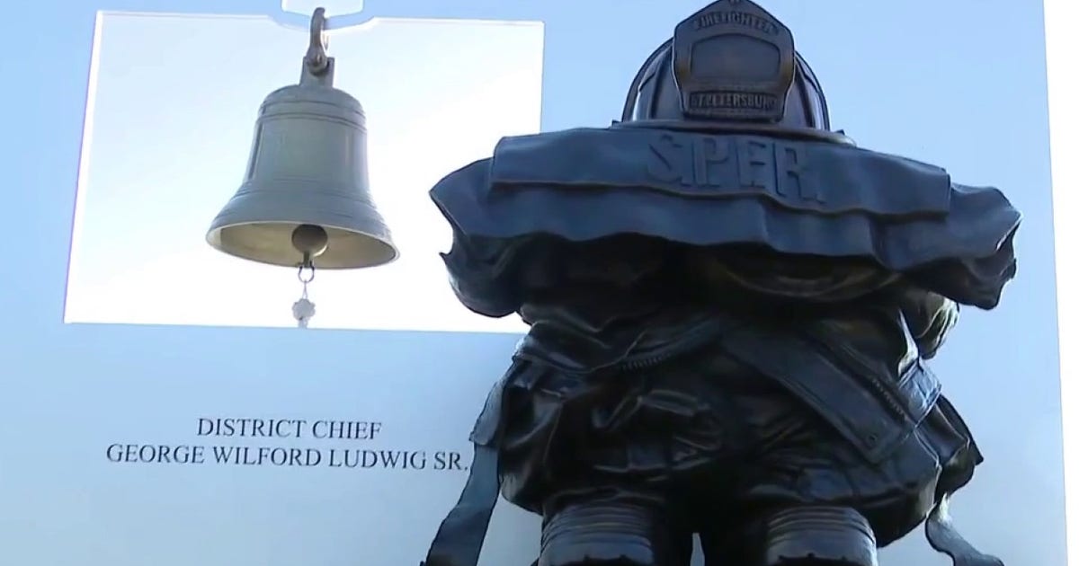 St. Petersburg dedicates new firefighter’s memorial along downtown waterfront