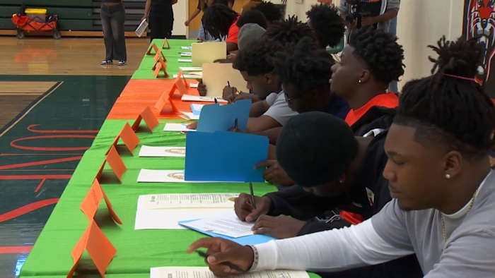 ‘No shortcuts:’ Jones High School send another dozen football players off to college