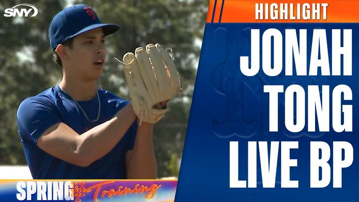 Jonah Tong Live Batting Practice | Mets Spring Training