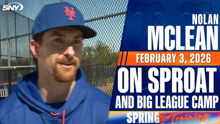 Mets pitcher Nolan McLean talks first big league camp, Freddy Peralta trade