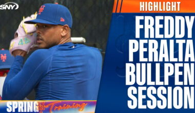 See new Mets starter Freddy Peralta throw first bullpen session in Port St. Lucie