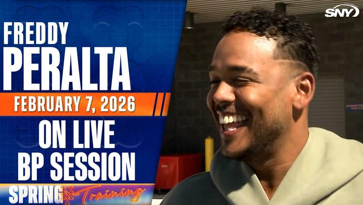 Freddy Peralta on his first live bp session, throwing schedule, Mets infield defense