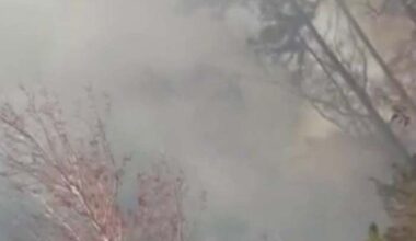 Smoke from brush fire on Old Gainesville Road in Jacksonville that threatened nearby shops