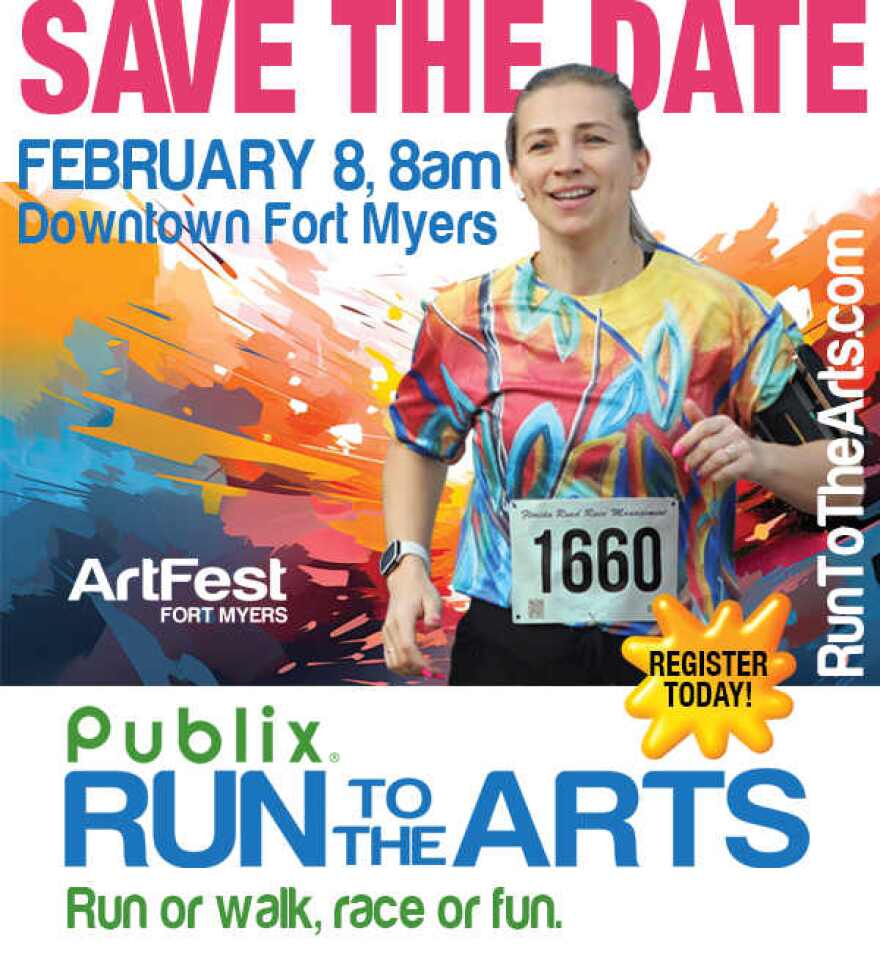 Poster for ArtFest's Publix Run to the Arts 5K race.