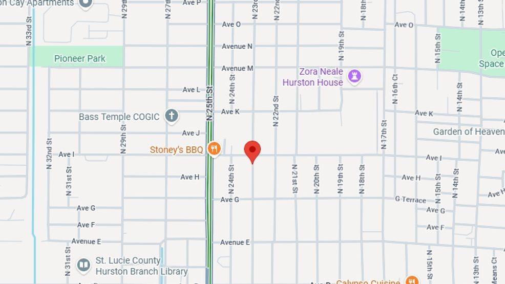 Location of the shooting Monday in Fort Pierce. (Google Maps){ }