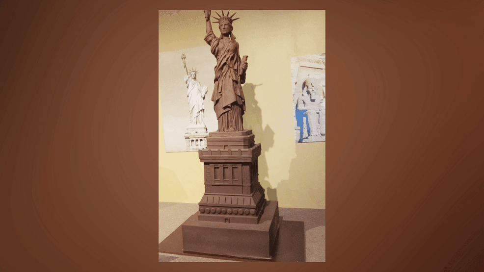 Lady Liberty is cast in detail in this solid chocolate mini replica. (Courtesy: Tonya McCleary)