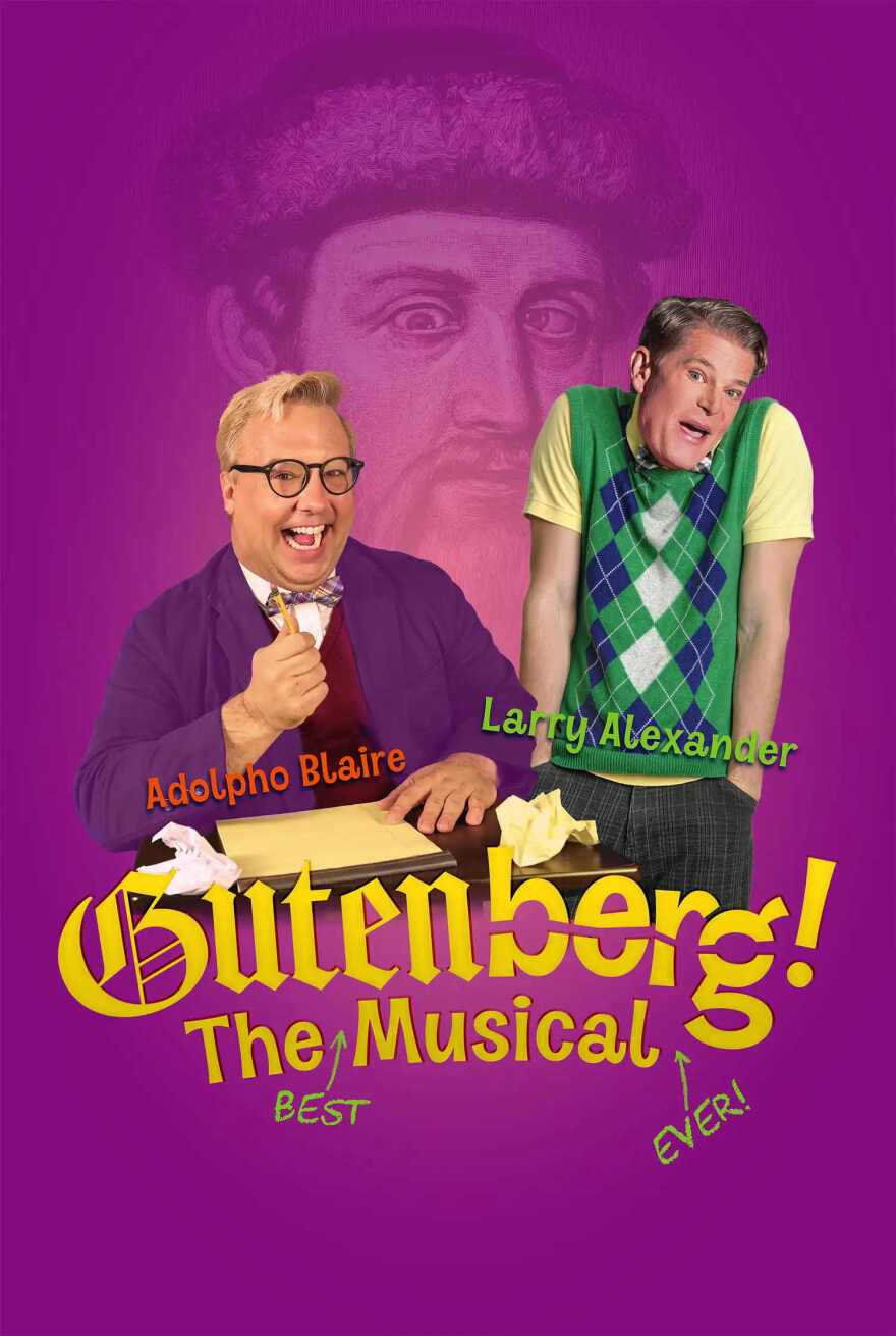 TheatreZone Graphic for 'Gutenberg The Musical'